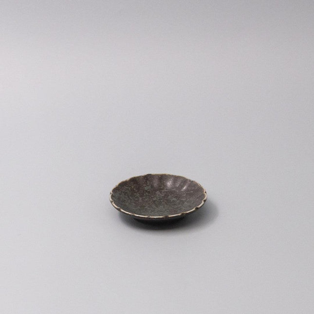 Sauce Dish 8cm Scallop Indigo Fade Glaze.