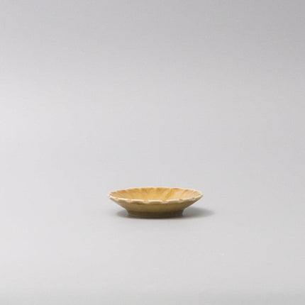 Sauce Dish 8cm Scallop Saffron Gloss Glaze.