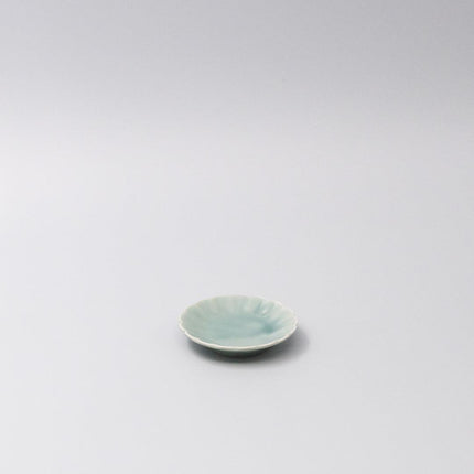 Sauce Dish 8cm Scallop Celadon Gloss Glaze.