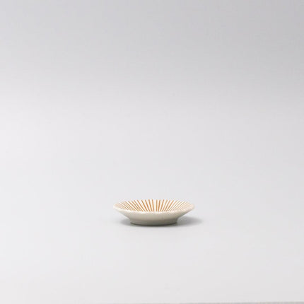 Sauce Dish 8cm Radiant Line Toffee Stripe Glaze.