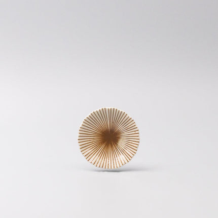 Sauce Dish 8cm Radiant Line Toffee Stripe Glaze.