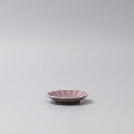 Sauce Dish 8cm Scallop Lilac Gloss Glaze.