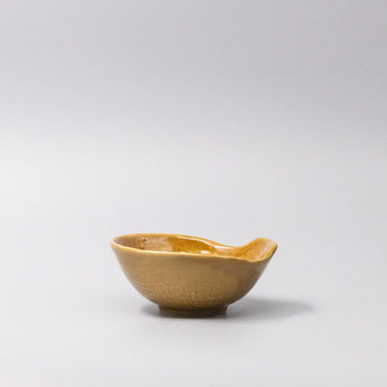 Bowl with Handle 13cm Saffron Gloss Glaze.