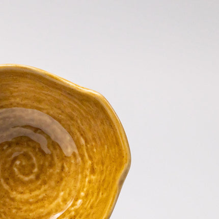 Bowl with Handle 13cm Saffron Gloss Glaze.