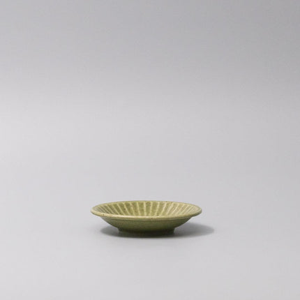 Sauce Dish 9.5cm Sunburst Green Glaze.