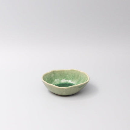 Bowl Oval 13.5cm Amane Emerald Glaze.