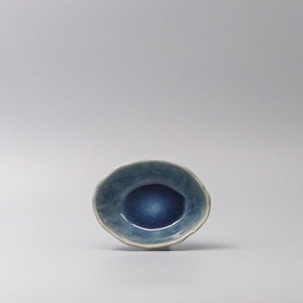 Bowl Oval 13.5cm Amane Sapphire Glaze.