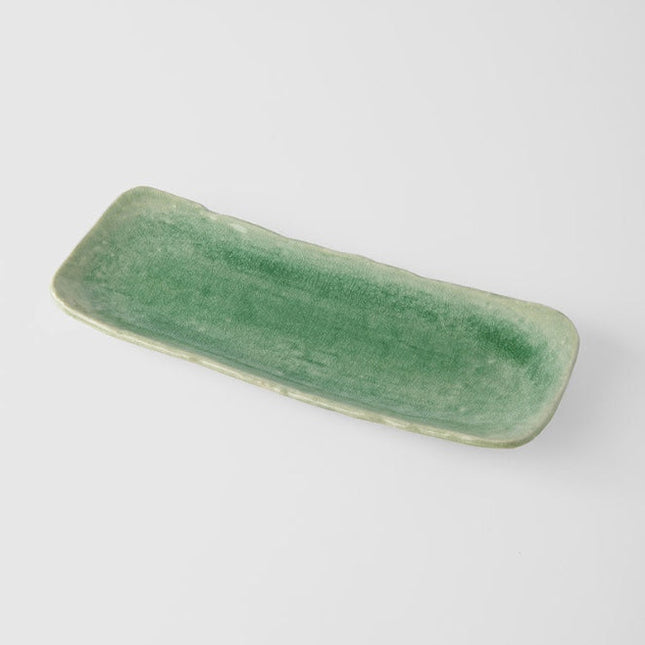 Plate Sashimi 31cm Amane Emerald Glaze.