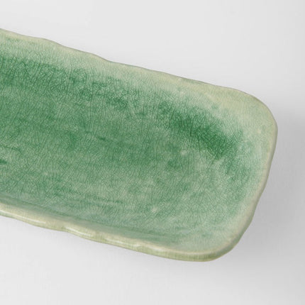 Plate Sashimi 31cm Amane Emerald Glaze.