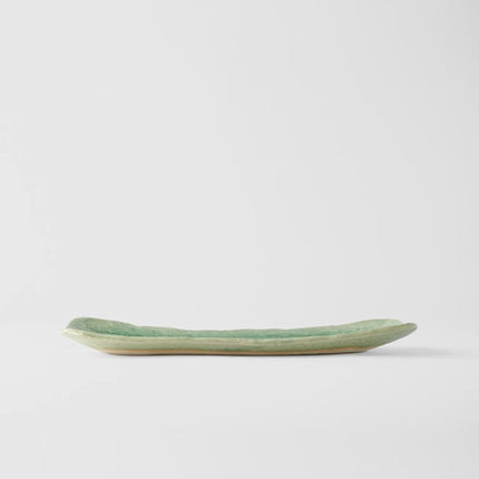 Plate Sashimi 31cm Amane Emerald Glaze.