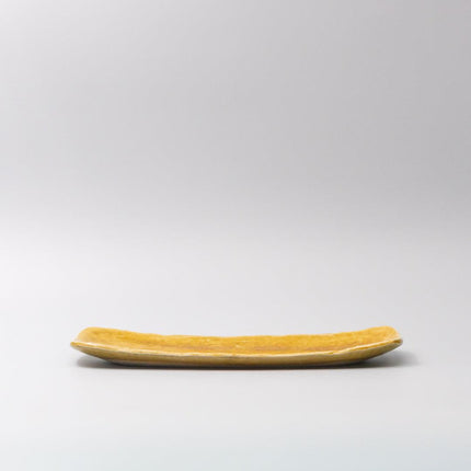 Plate Sashimi 31cm Amane Amber Glaze.