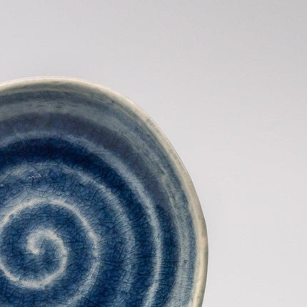 Plate 14cm Amane Sapphire Glaze.