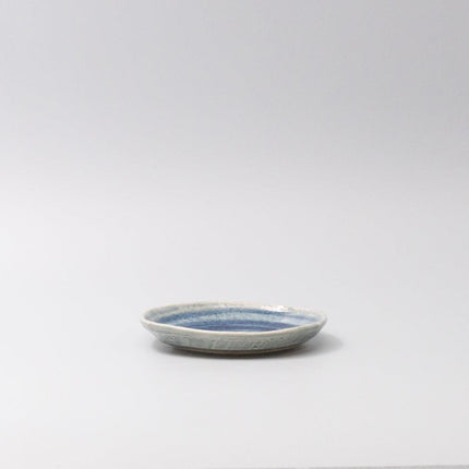 Plate 14cm Amane Sapphire Glaze.