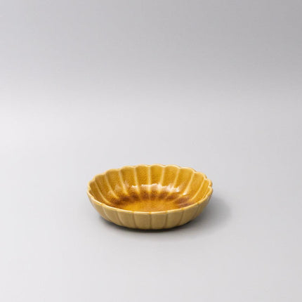 Bowl Oval 16cm Amane Amber Glaze.