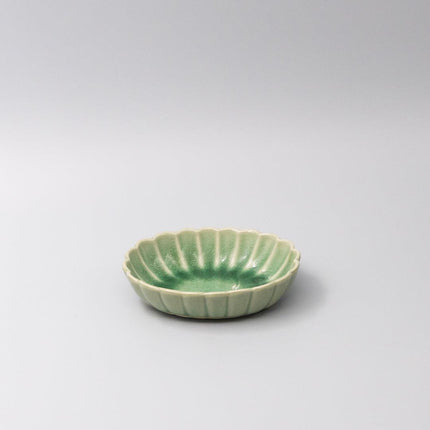 Bowl Oval 16cm Amane Emerald Glaze.