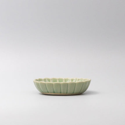 Bowl Oval 16cm Amane Emerald Glaze.