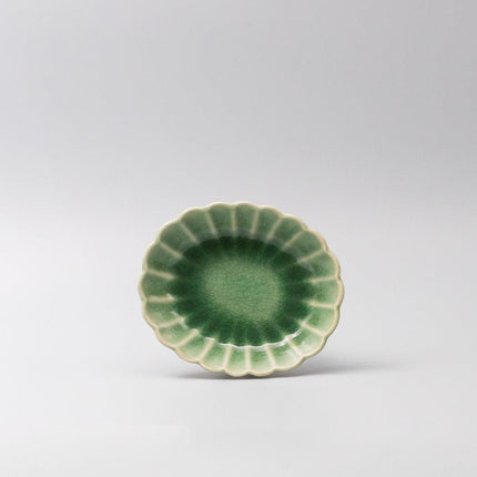 Bowl Oval 16cm Amane Emerald Glaze.