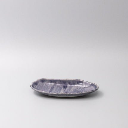 Sushi Plate 21cm Crackle Amethyst Glaze.