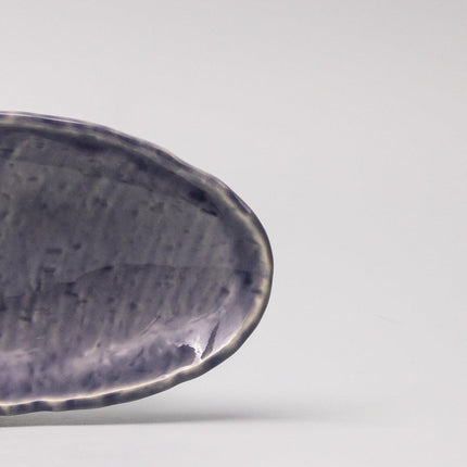 Sushi Plate 21cm Crackle Amethyst Glaze.