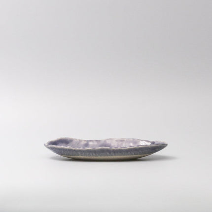 Sushi Plate 21cm Crackle Amethyst Glaze.