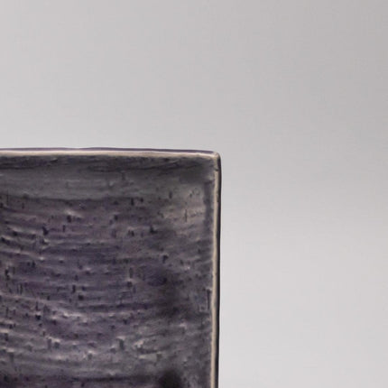 Plate Square 17cm Crackle Amethyst Glaze.