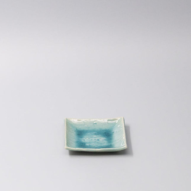 Sauce Dish 10cm Crackle Turquoise Glaze.