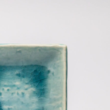 Sauce Dish 10cm Crackle Turquoise Glaze.