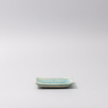 Sauce Dish 10cm Crackle Turquoise Glaze.
