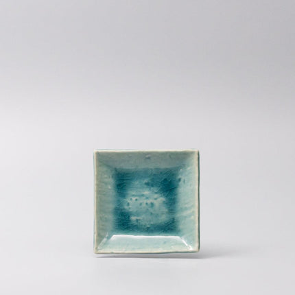 Sauce Dish 10cm Crackle Turquoise Glaze.