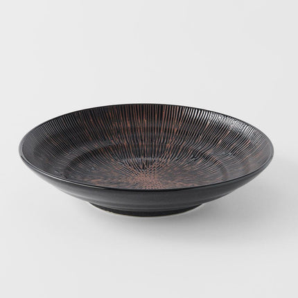 Serving Bowl 28.5cm Bronze Converging Glaze.