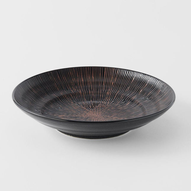 Serving Bowl 28.5cm Bronze Converging Glaze.