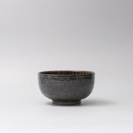 Bowl 16cm Bronze Converging Line Glaze.