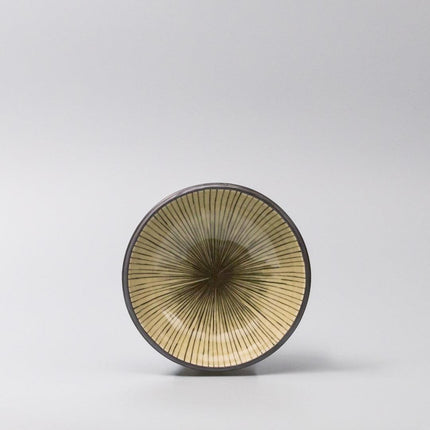 Bowl 13cm Green Converging Line Glaze.