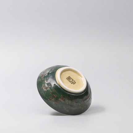 Bowl 13cm Green Converging Line Glaze.