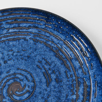 Dinner Plate 28cm Copper Swirl Glaze.