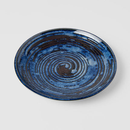 Side Plate 19cm Copper Swirl Glaze.