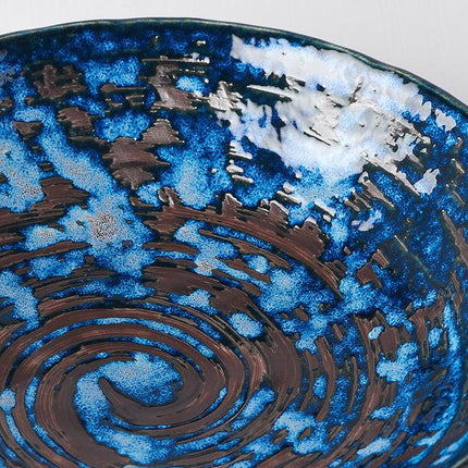 Pasta Bowl 24cm Copper Swirl Glaze.