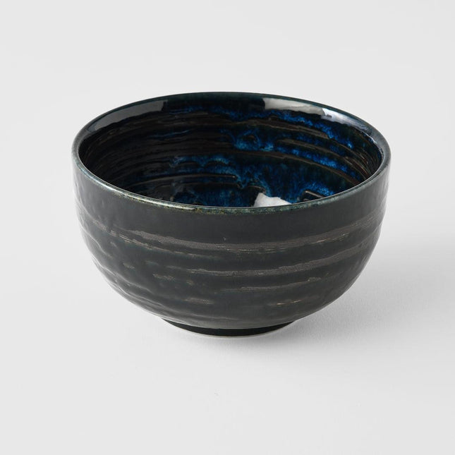 Bowl U Shape 13cm Copper Swirl Glaze.