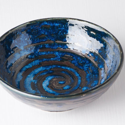 Tapas Bowl 13cm Copper Swirl Glaze.