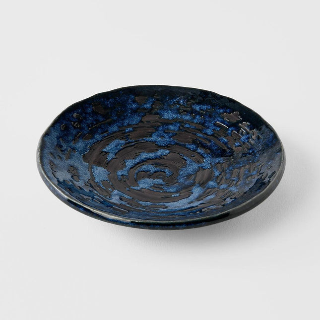 Saucer 13cm Copper Swirl Glaze.