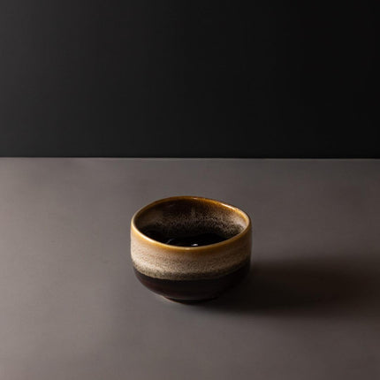 Matcha Tea Bowl 11cm Brown with Milky White.
