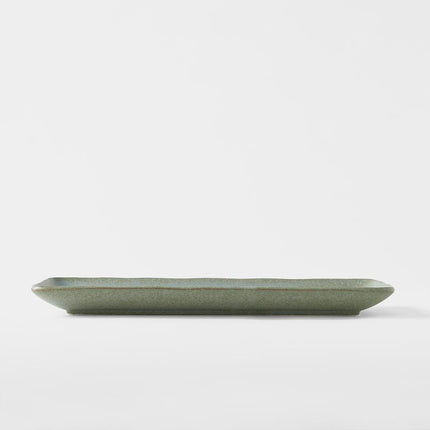 Plate Rectangular 29cm Green Fade Glaze.