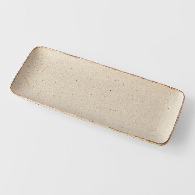 Sashimi Plate 29cm Sand Fade Glaze.