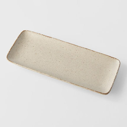 Sashimi Plate 29cm Sand Fade Glaze.