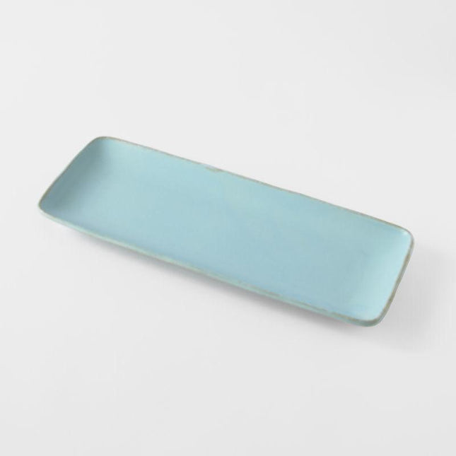 Sashimi Plate 29cm Soda Blue Glaze.