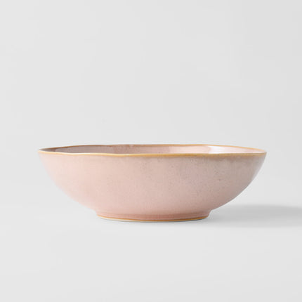 Bowl Oval 16cm Sakura Pink Glaze.