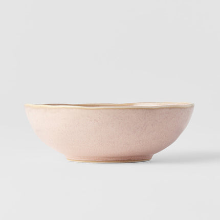 Bowl Oval 14cm Sakura Pink Glaze.