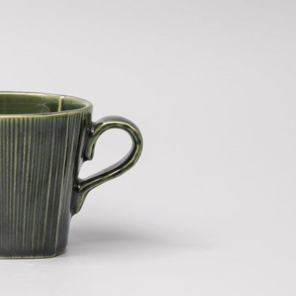 Mug 180ml Reeded Oribe Glaze.