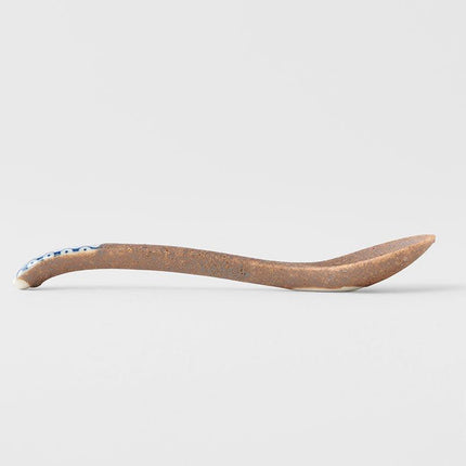 Spoon Small Bisque Indigo Shibori.