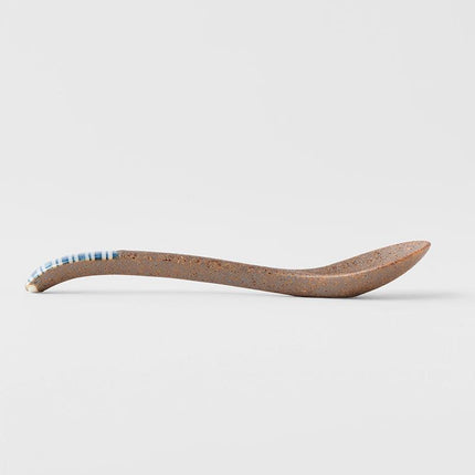 Spoon Small Bisque Indigo Stripe.